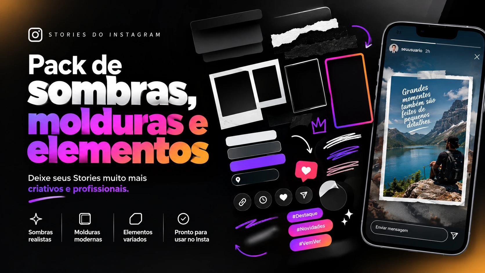 Pack de sombras, molduras e elementos